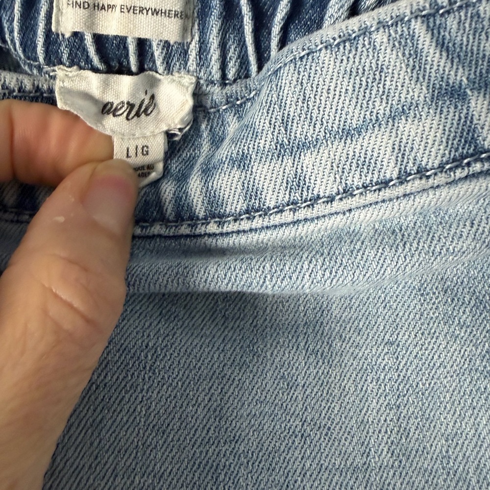 Aerie Light Blue Denim Flare Skirt - Picture 4 of 4